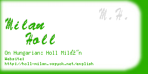 milan holl business card